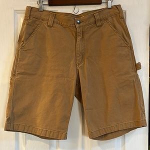 CARHARTT MENS RELAXED FIT BERMUDA CARGO SHORTS BROWN DUCK SIZE 34